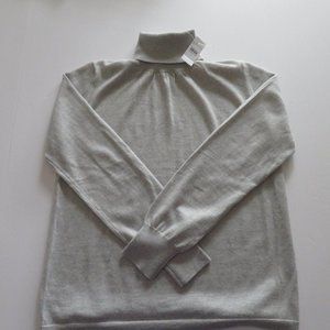 Ann Taylor Merino Wool Turtleneck Sweater, Size Medium, Gray, NWT